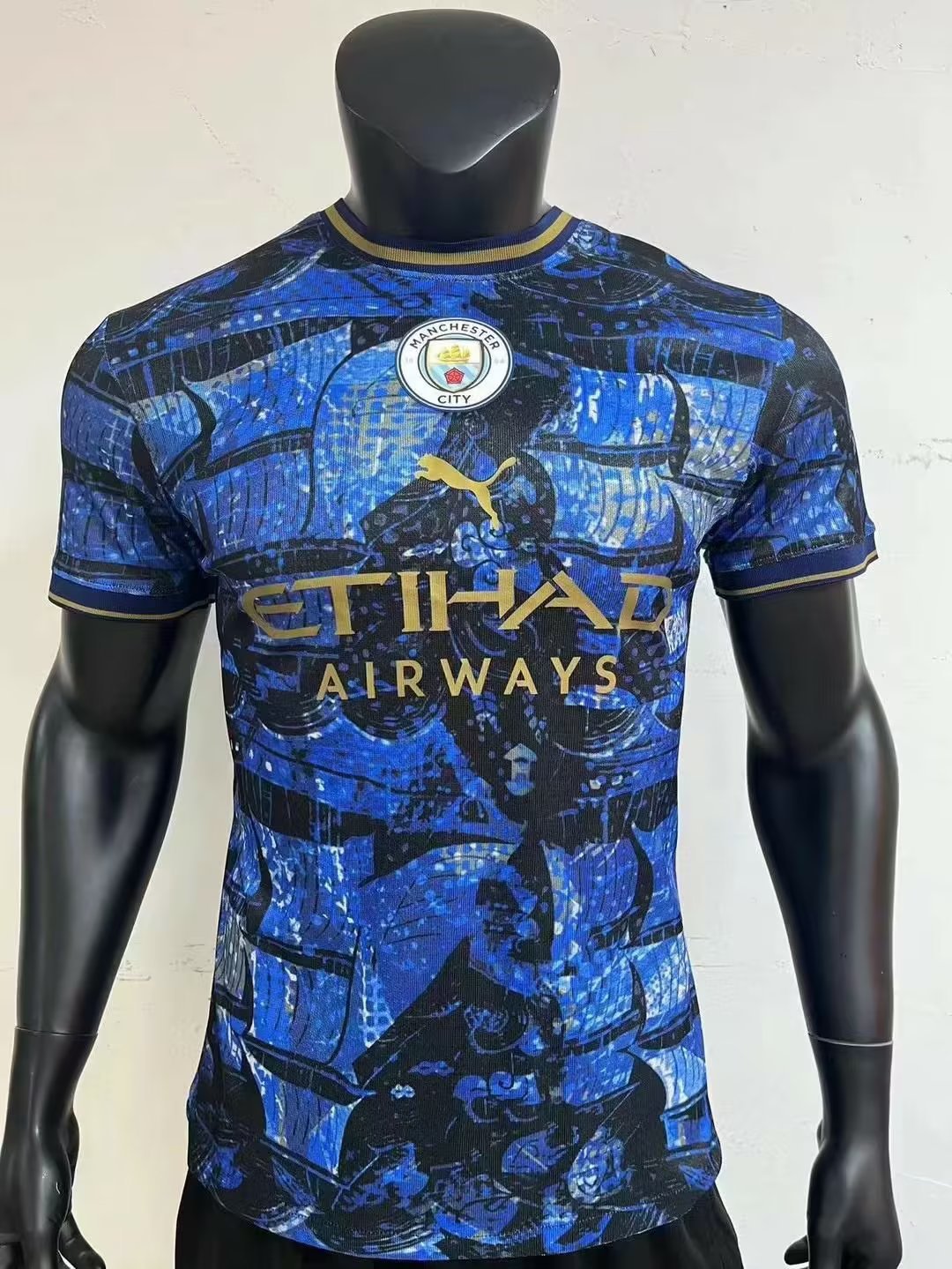 man city Special Edition Player version BLUE JERSEY 2023/24 - uaessss