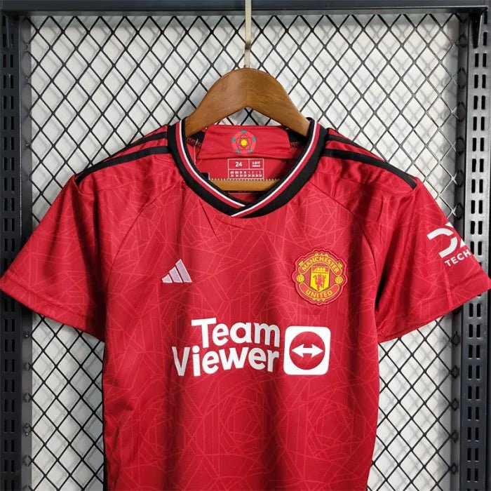 man united home kit kids 2023/24 - uaessss