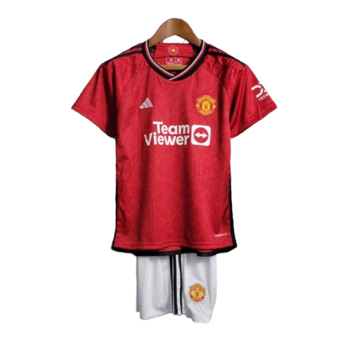 man united home kit kids 2023/24 - uaessss