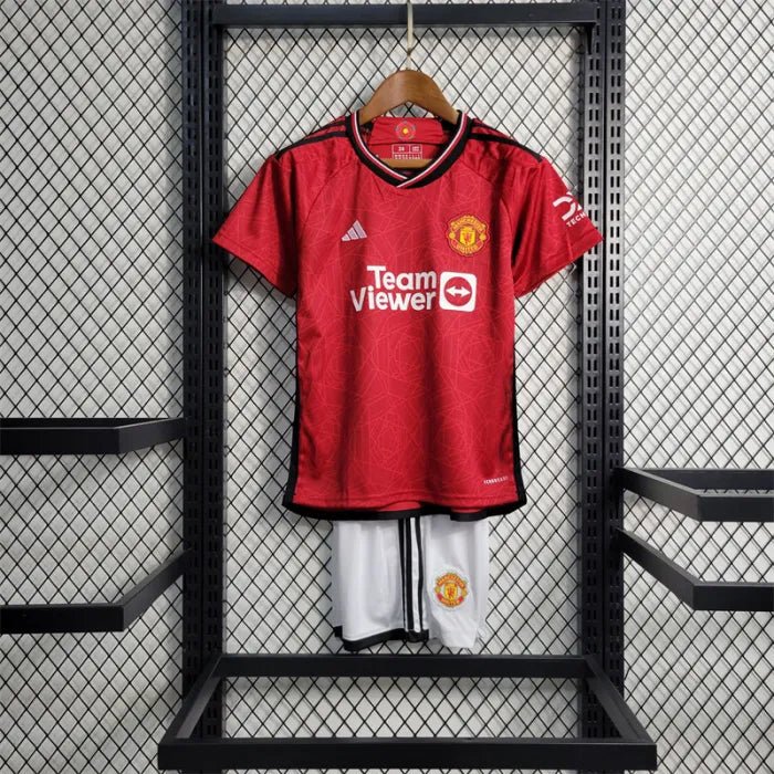 man united home kit kids 2023/24 - uaessss