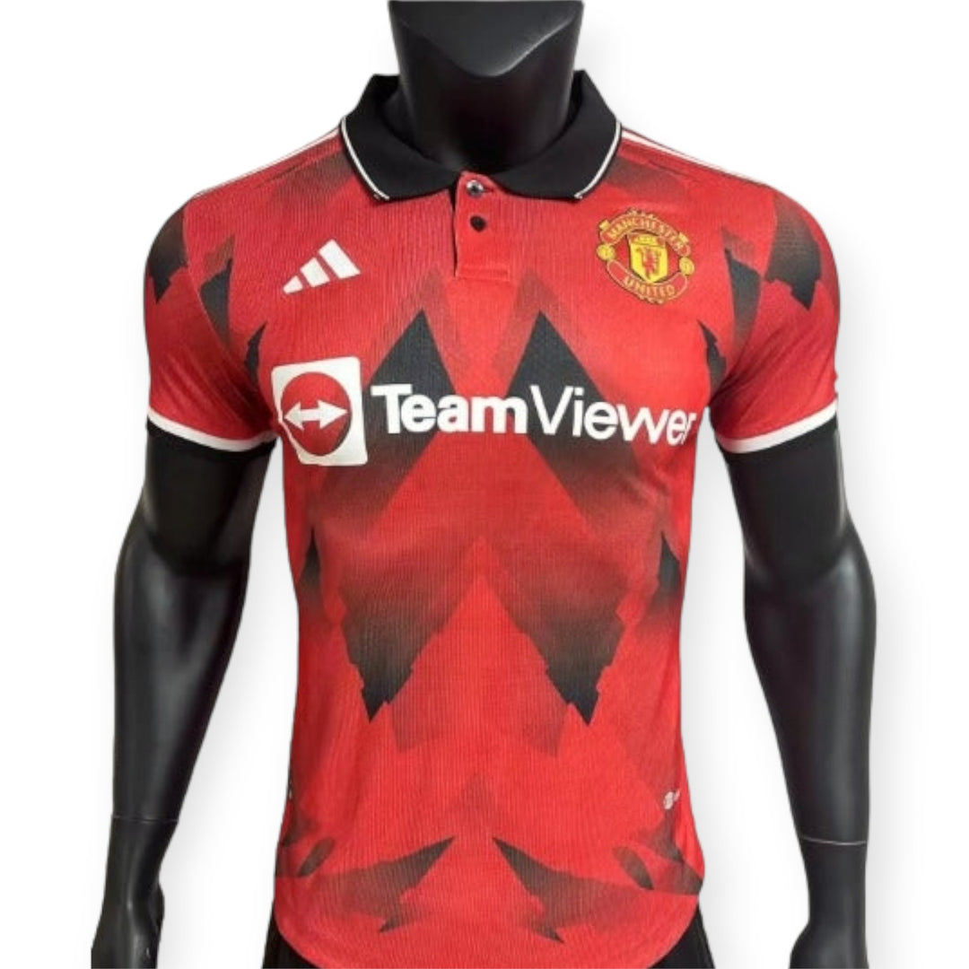 Man United polo RED jeresy Player version white 2023/24 - uaessss