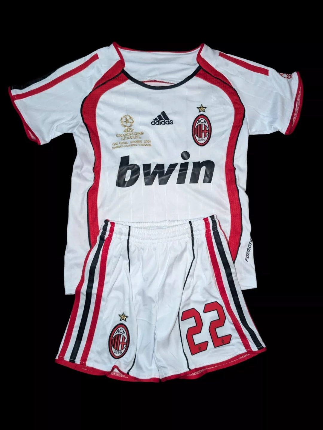 AC Milan Away 2007 with KAKA 22 Kids Kit