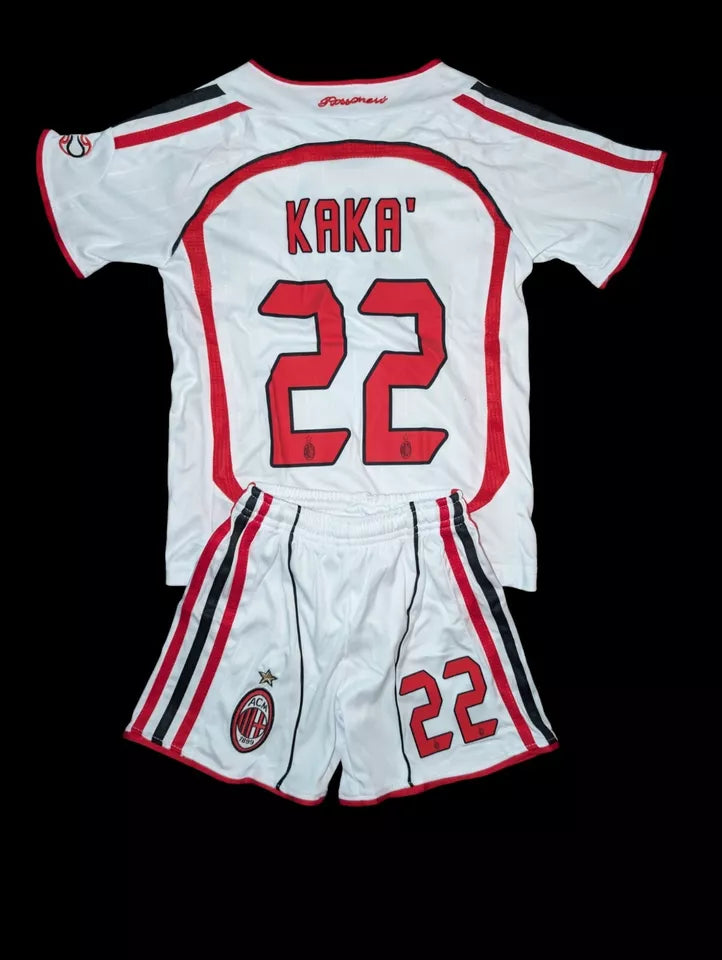 AC Milan Away 2007 with KAKA 22 Kids Kit