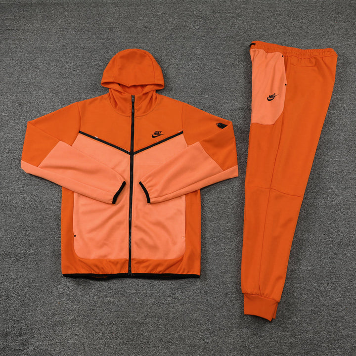 Nike Tech Fleece Full Zip Hoodie ORANG FULL SET