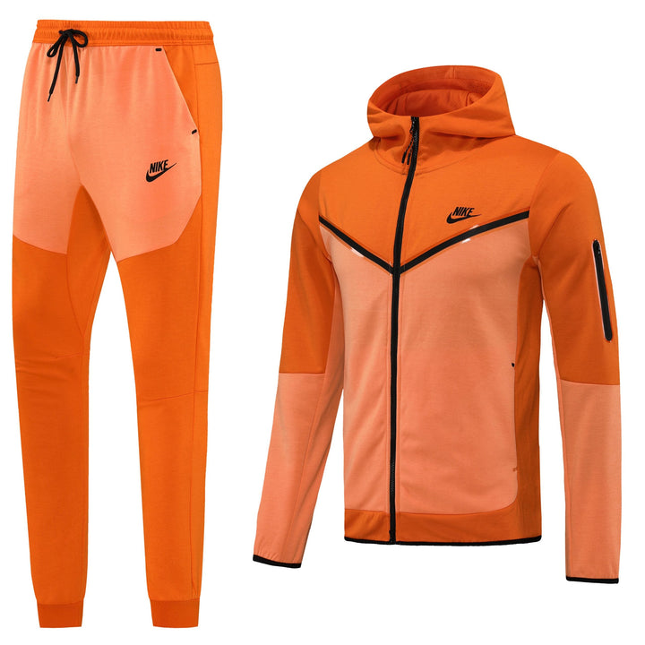 Nike Tech Fleece Full Zip Hoodie ORANG FULL SET