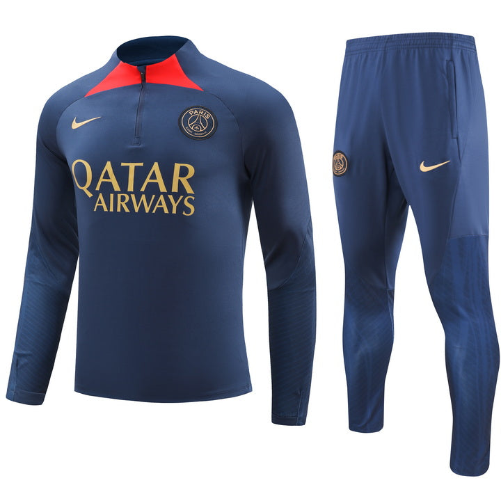 PSG DARK BLUE - RED Training tracksuit 2023/24