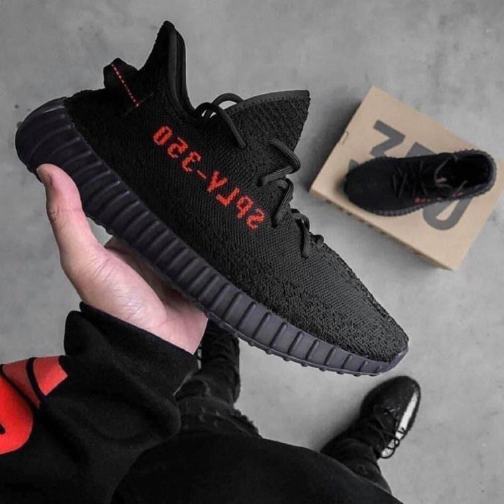 yeezy boost 350 v2 black red