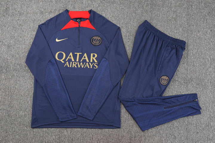 PSG DARK BLUE - RED Training tracksuit 2023/24