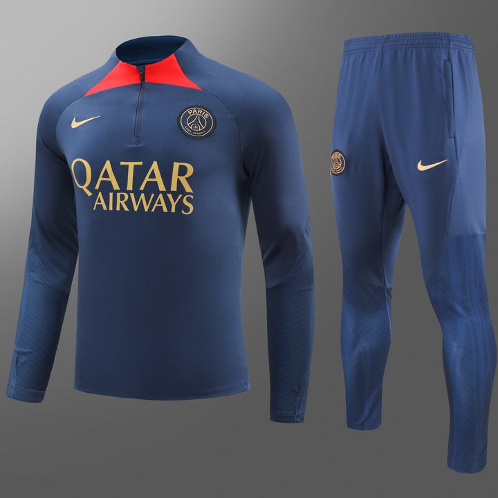 PSG DARK BLUE - RED Training tracksuit 2023/24