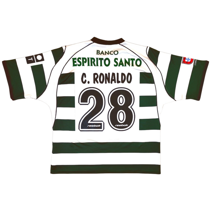 Sporting Lisbon 01/02 Home Jersey with RONALDO 28