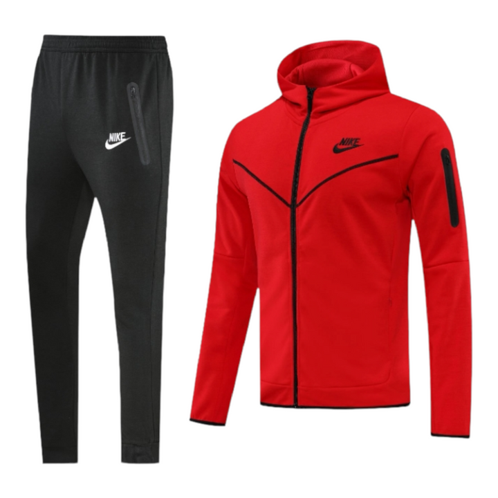 Nike Tech Fleece Full Zip Hoodie RED FULL SET