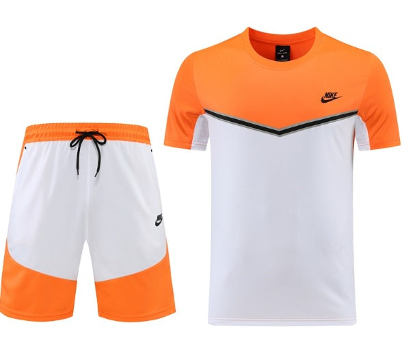 NIKE TECH FLEECE SHORTS SET -ORANGE